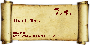 Theil Absa névjegykártya